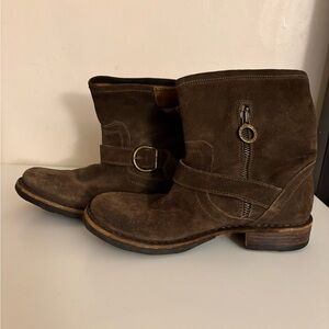 Fiorentini + Baker Eli Eternity oiled-suede biker boot Suede Ankle Boots 6.5